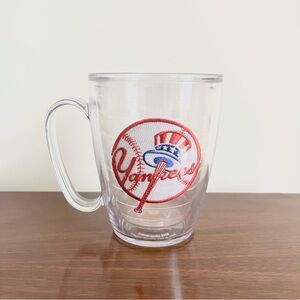 Tervis Yankee Patch Clear Plastic Mug Baseball Team Collectible Dishwasher Safe